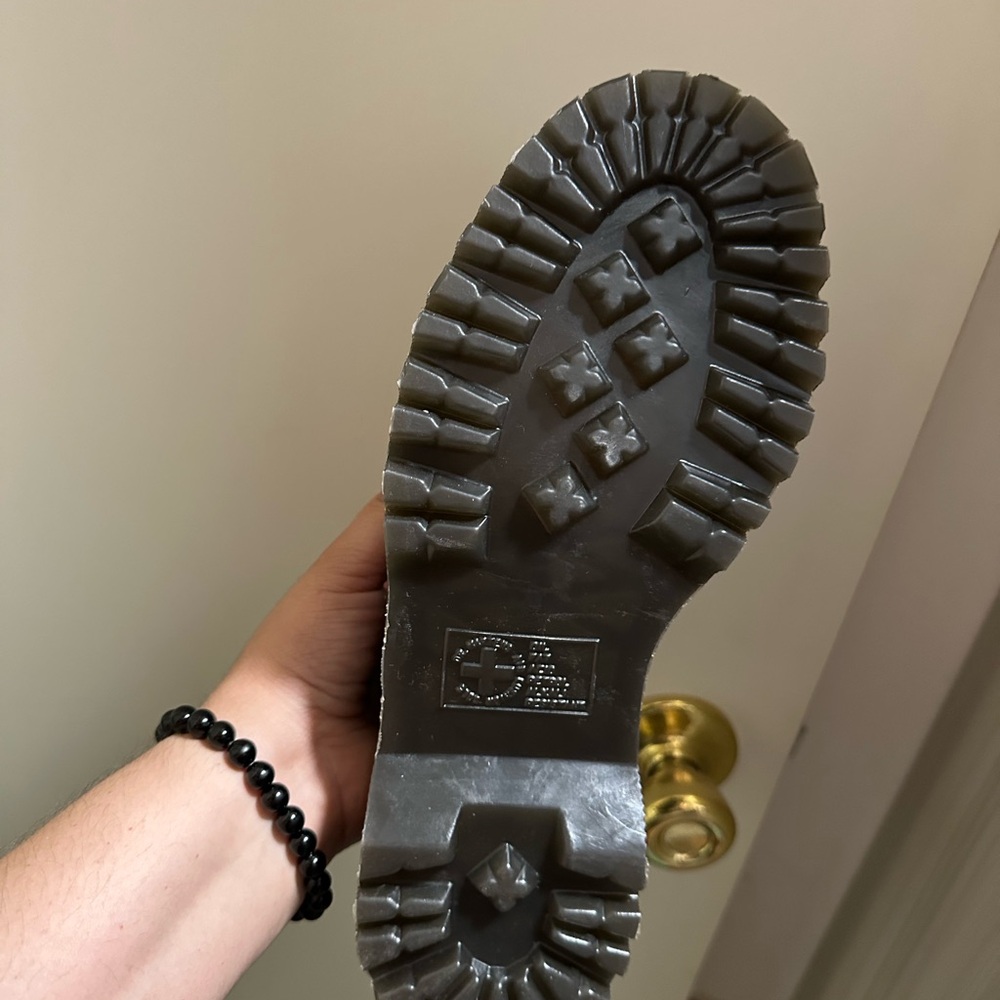 Dr. Martens Black Shoes with Pink Heart Accents - Picture 3 of 4